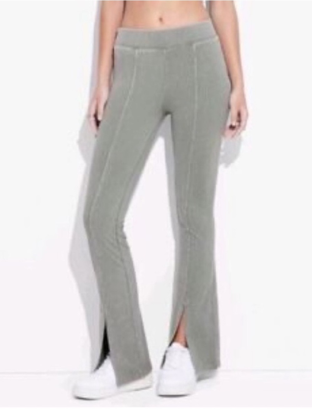 Wild Fable Ribbed Slim Split-Hem Women's Pants in Sage Green XS | NWT